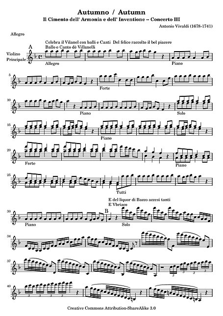 AUTUNNO DI VIVALDI DA SCARICARE